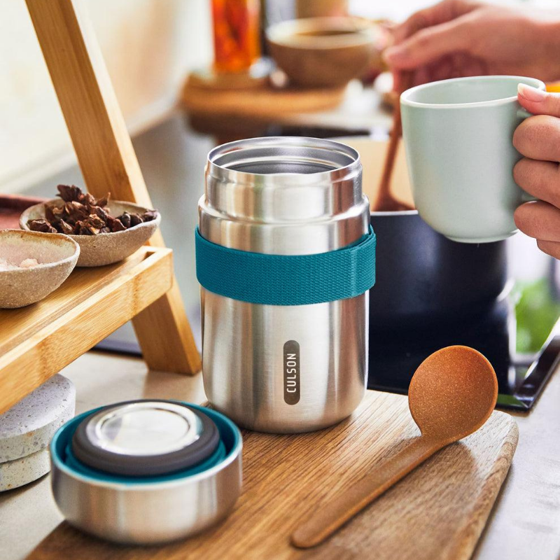 Insulated Stainless Steel Food Flask with Spoon