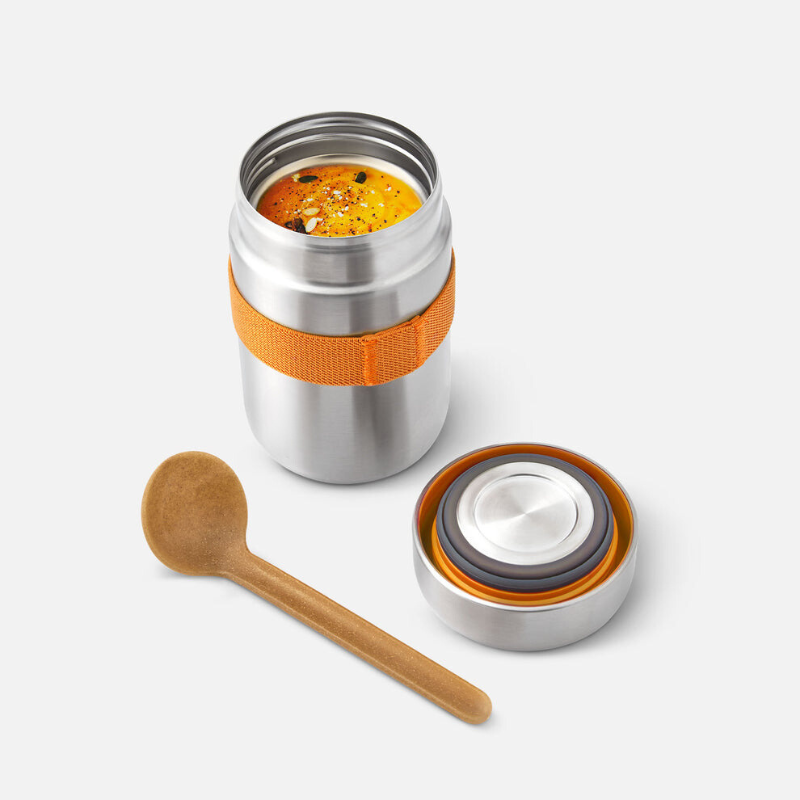Insulated Stainless Steel Food Flask with Spoon