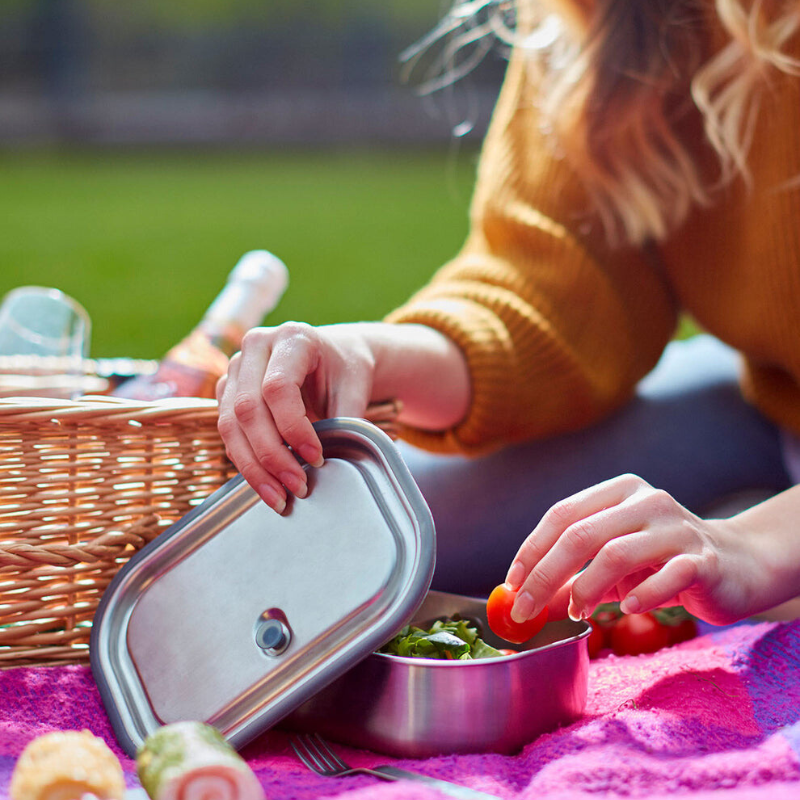 Leakproof Stainless Steel Lunch Box with Divider